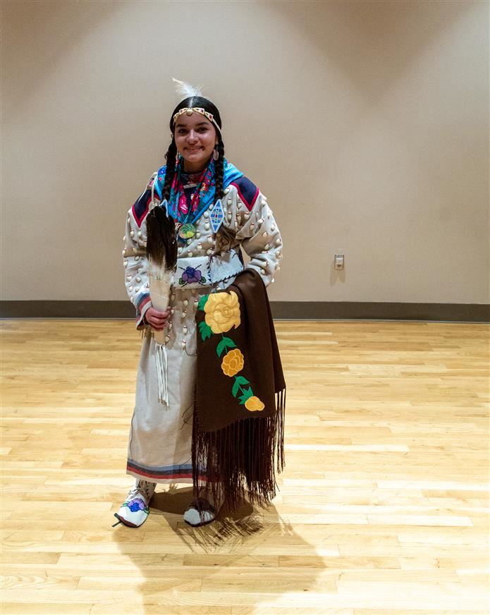 Karsyn Real Bird at the Indigenous Fashion Show